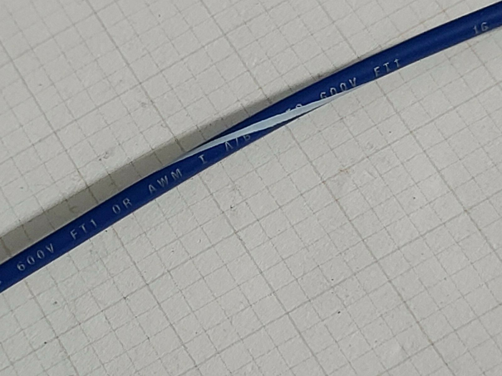 Southwire #16awg Bare Copper Boat Cable Hook-Up Wire Blue/White Stripe /100ft