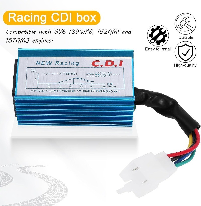 Racing 5 Pins AC CDI Box for 50cc – 70cc 90cc 110cc 125cc 150cc S Size: 5 pins