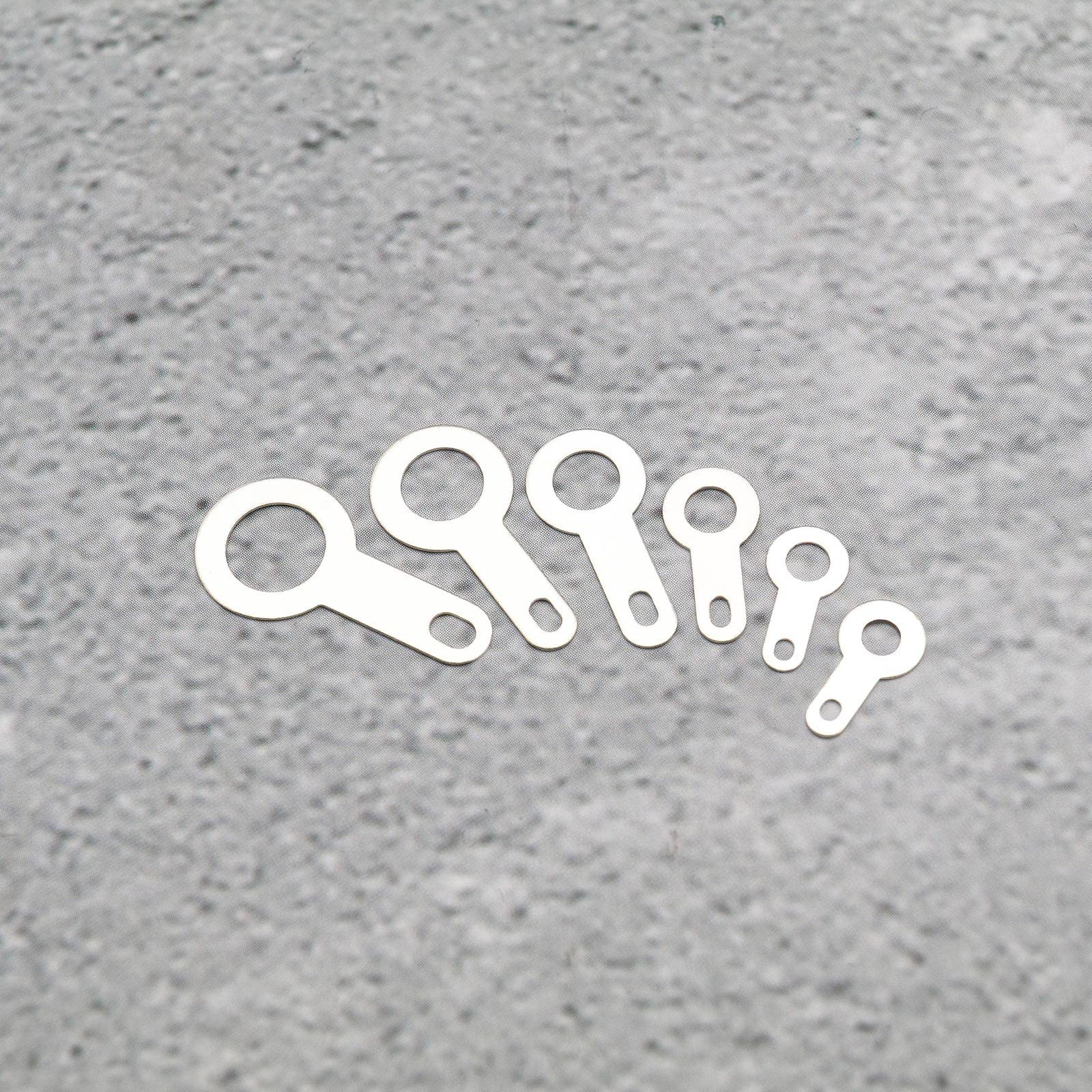 120PCS 6 in 1 Soldering Lugs Crimp Weld Ring Lug Terminal Brass Silver Plated…