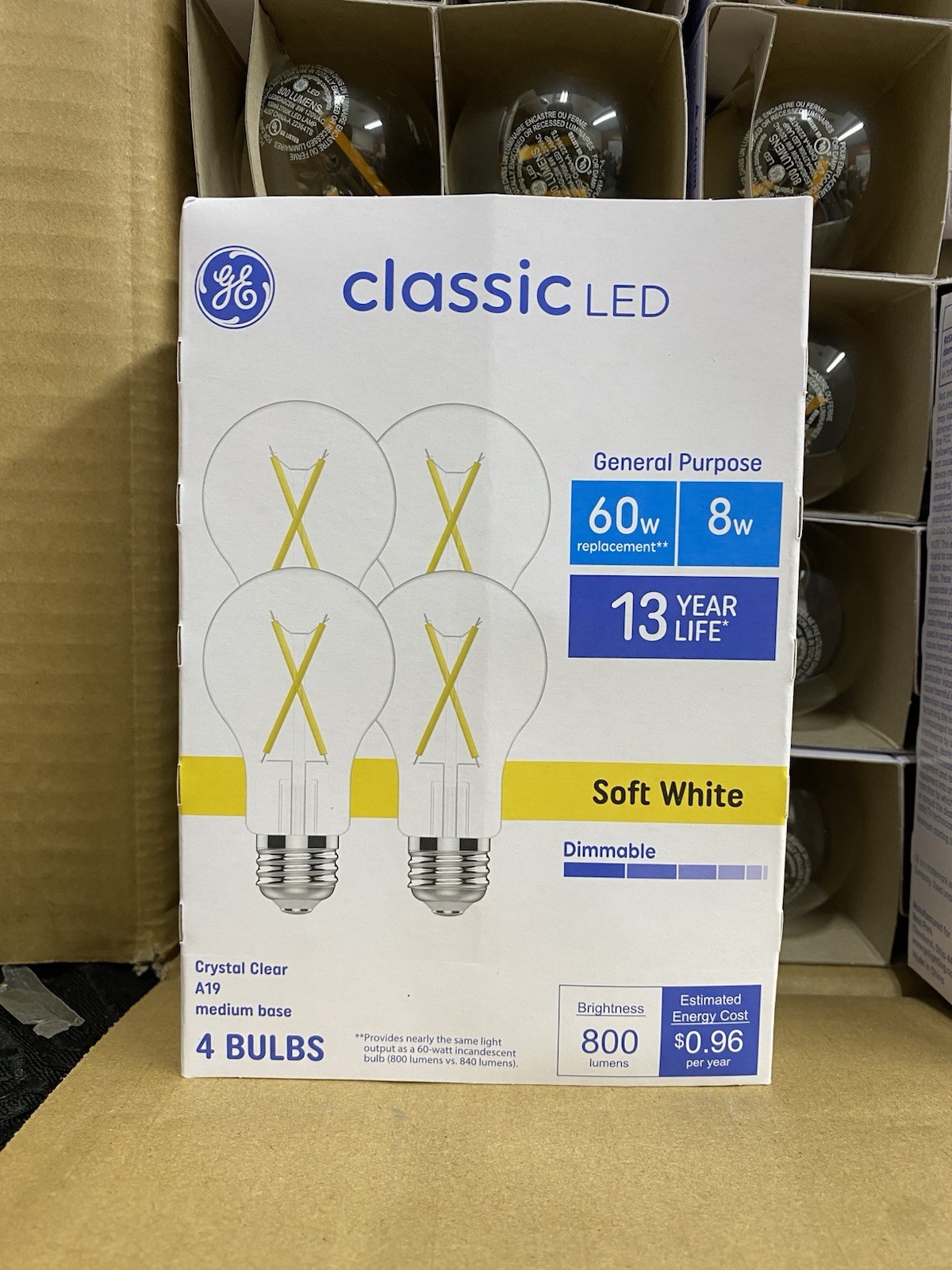 48 BULBS Packages GE 60 Watt LED Standard light bubs BEST PRICE Online 50 CENTS