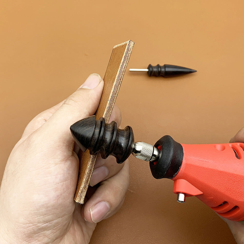 2PCS Pointed Tip Leather Burnisher Electric Polished Head Edge Slicker Tools NEW