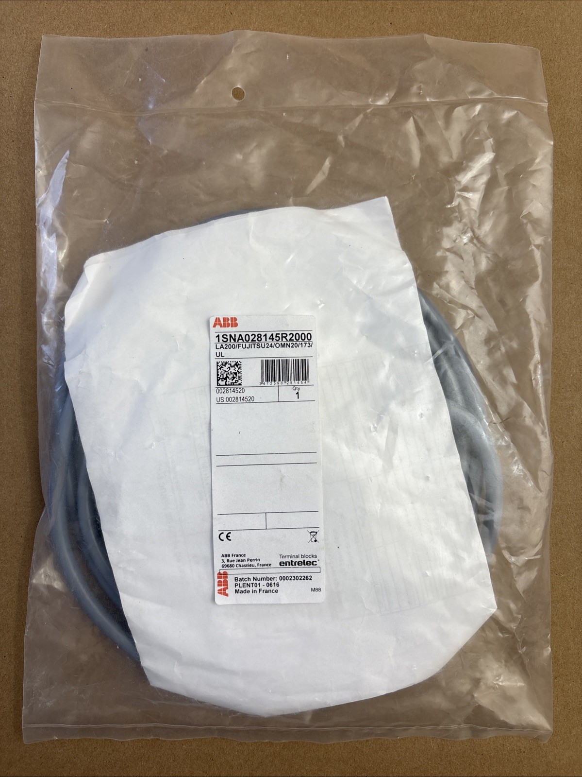 NEW ENTRELEC ABB 21049620 LA200 / OMN20 / FUJITSU24 / UL Interface Cable