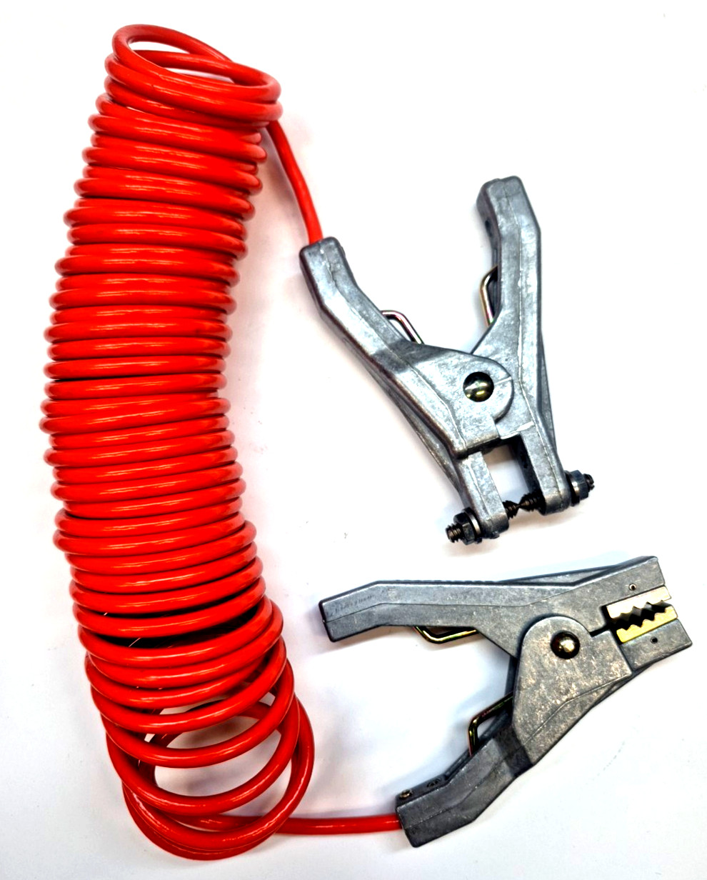 Coiled Ground Wire (2) Hand Clps ALS-10A-1-20 Ft.