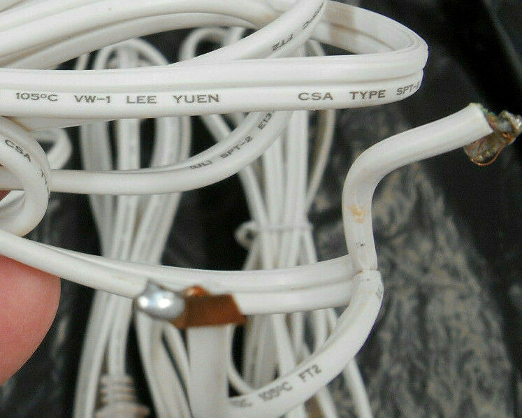 Lot of 6 6ft SPT-2 18AWGX2C 18 Gauge (UL) Electric Power Lamp Cords White