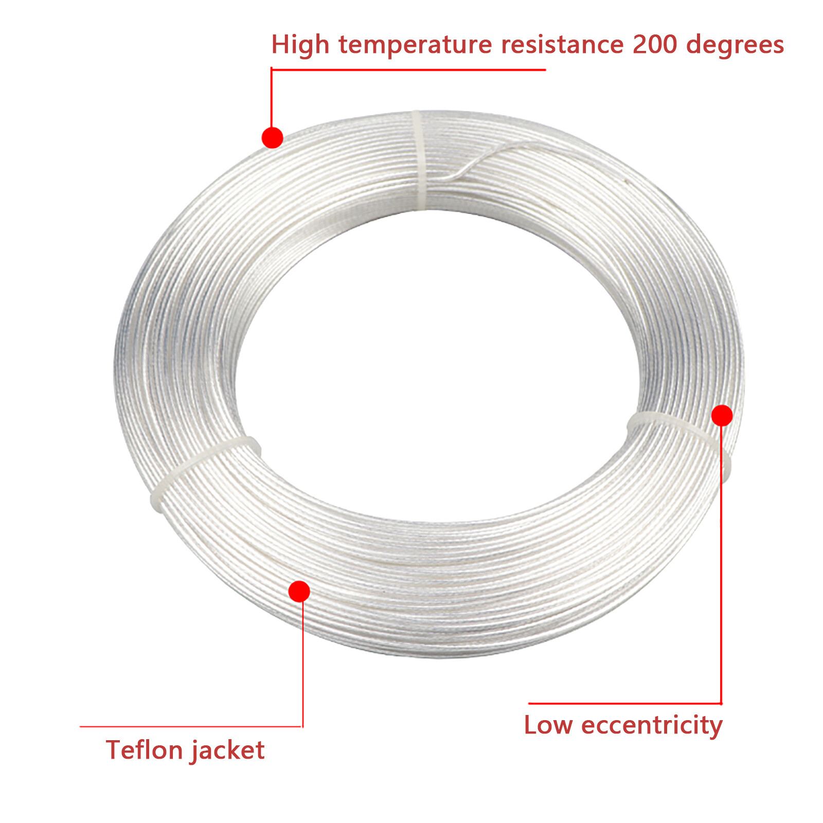 7-30AWG PTFE Silver-Plated Copper Stranded Electrical Wire Cable DIY Audio Wire