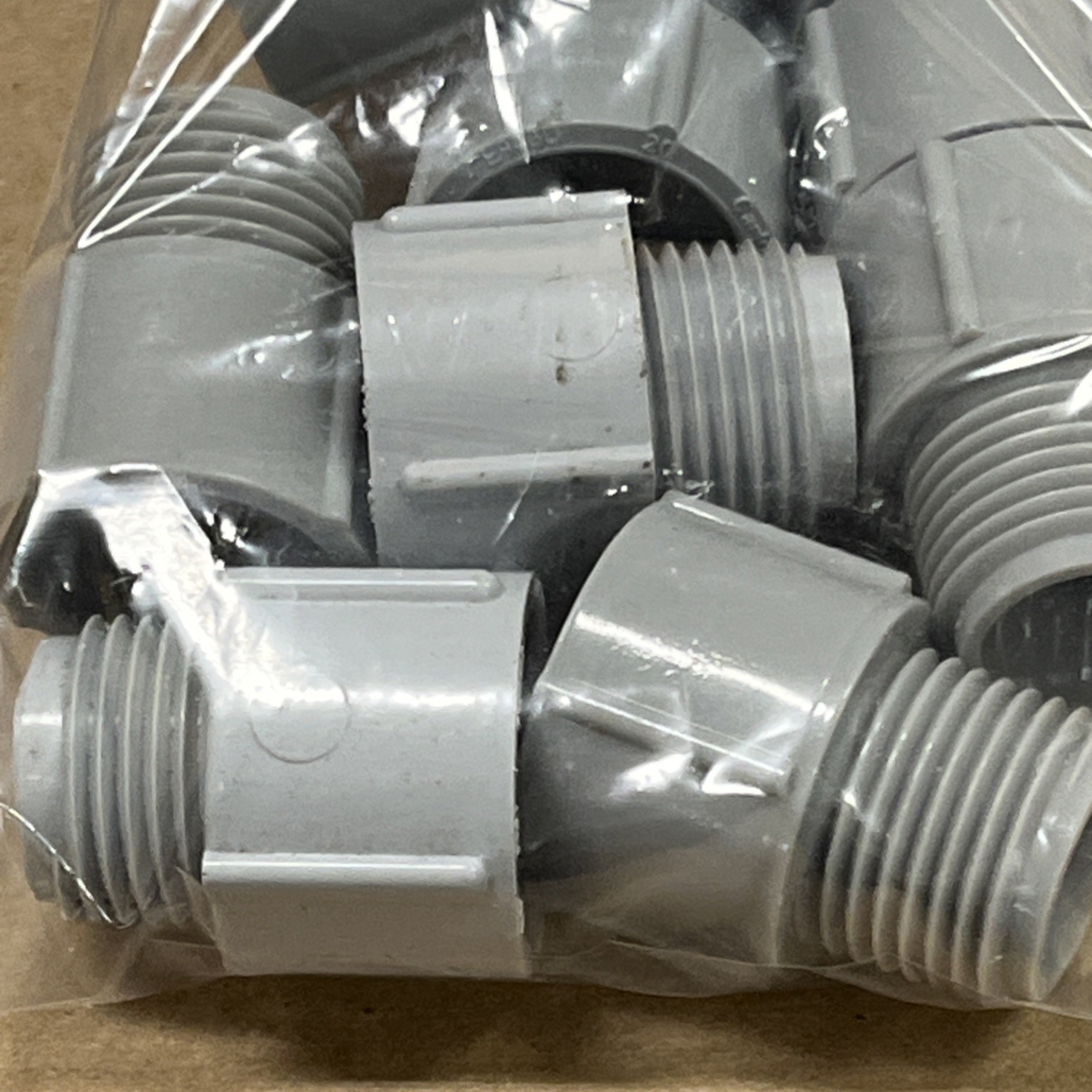 QTY 13) Carlon E943D 1/2″ Gray PVC Non-Metallic Threaded Fitting Male Adapter