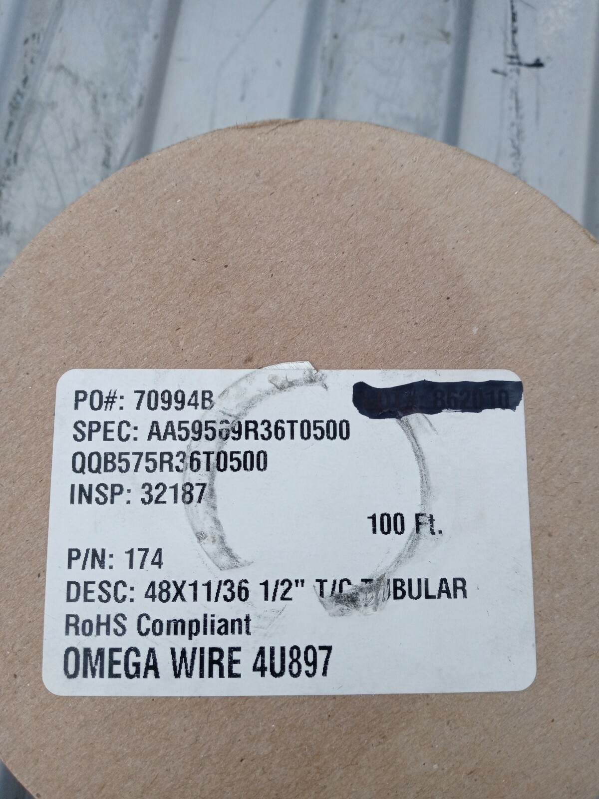 omega wire 4u897 48×11/36 1/2″ t/c tubular 1 roll