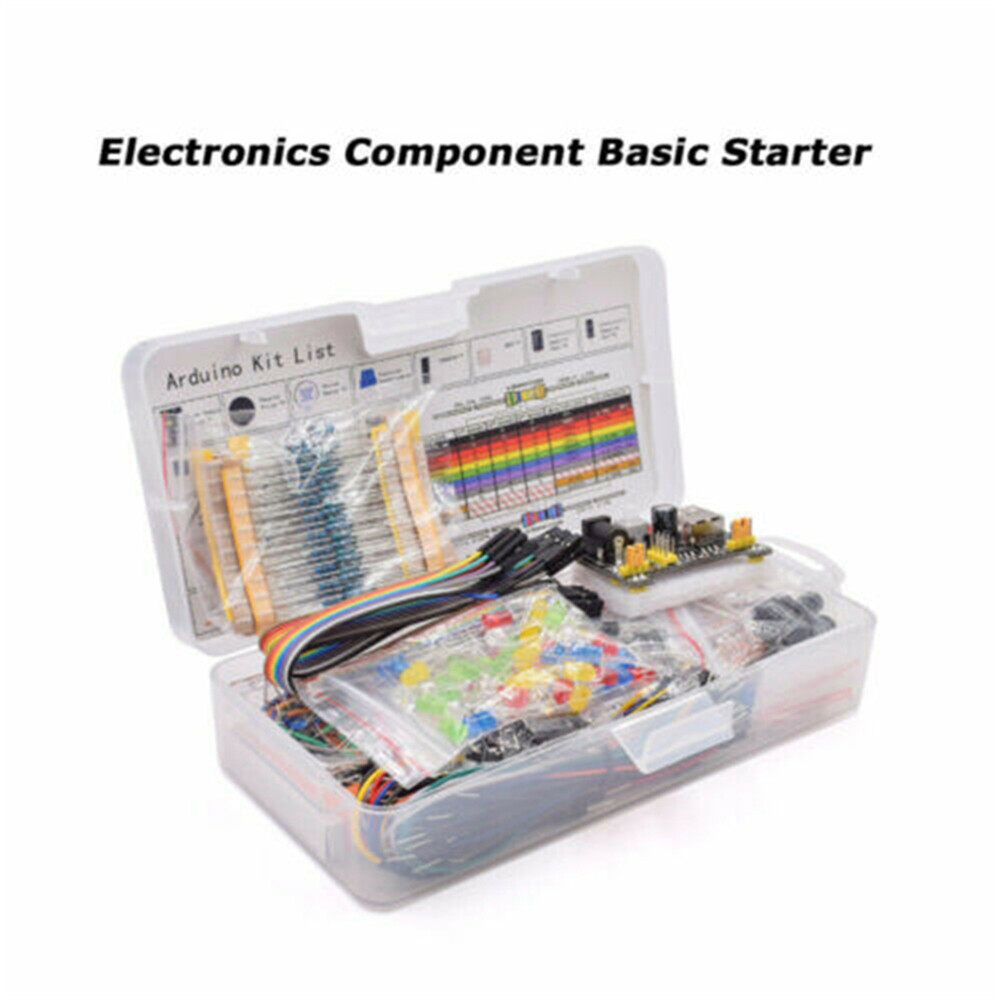 Electronic Component Starter Kit 830 Connect Points Breadboard Cable Resistor