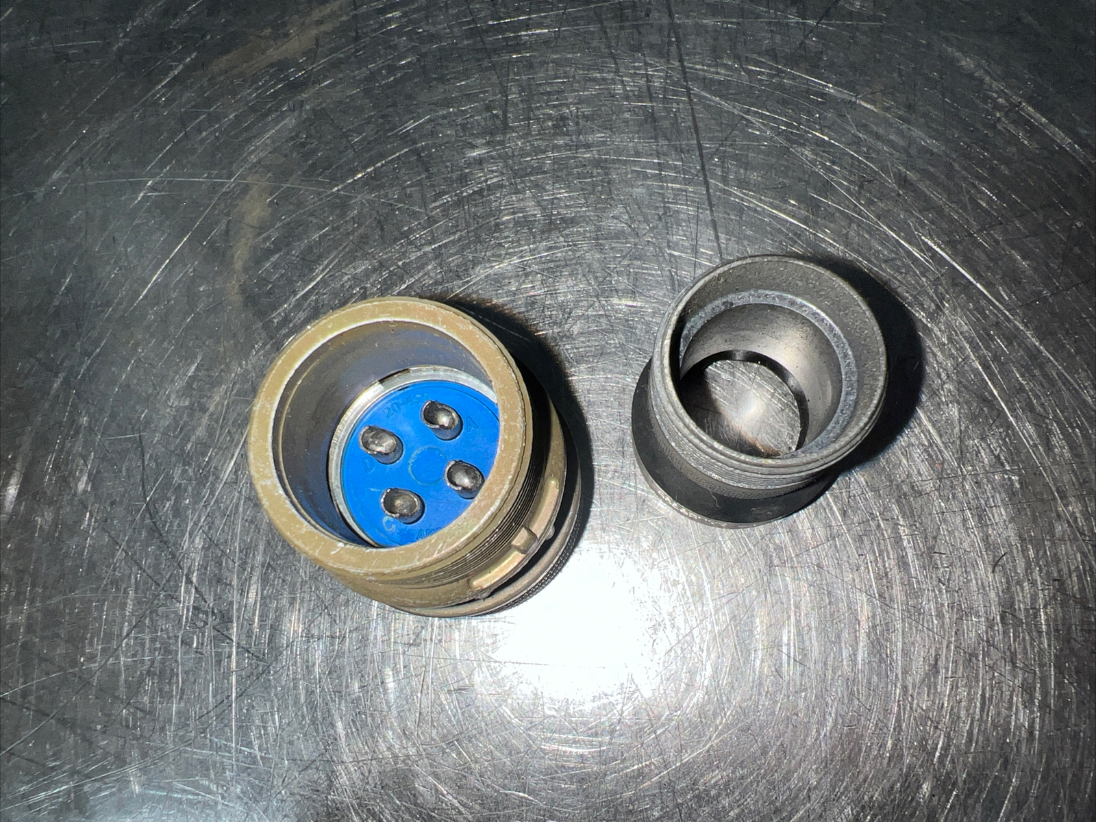 Amphenol Industrial 20-4S 20-4SR Circular Connector Plug. Used SURPLUS