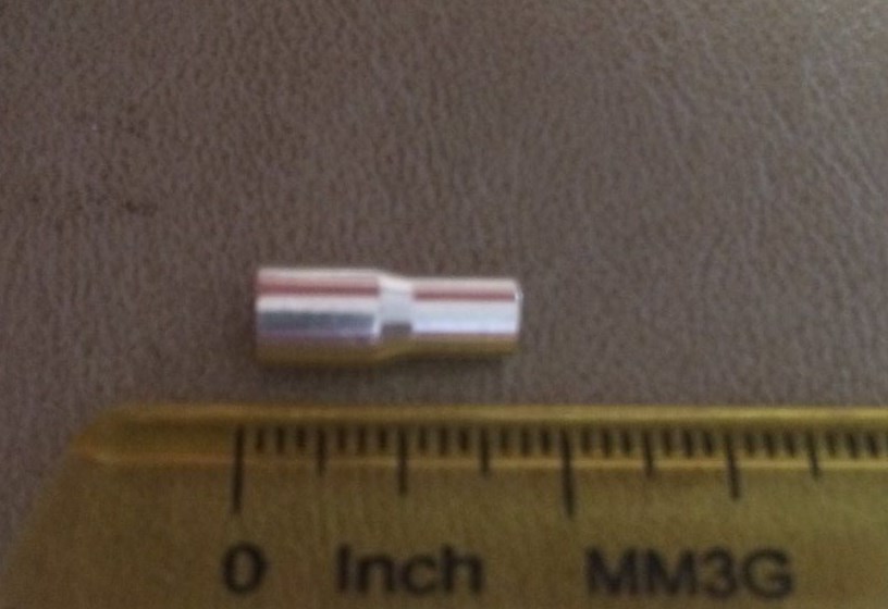 20 Pcs P/N 328666 AMP CONNECTOR FERRULE SILVER ID: 0.152″ to 0.12″
