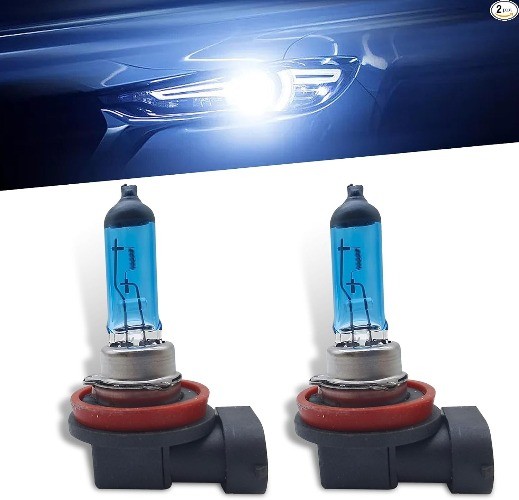 2 PCS H11 Halogen Bulb, 55W DC12V High-power 360° Ultra-whit Color: White #H11