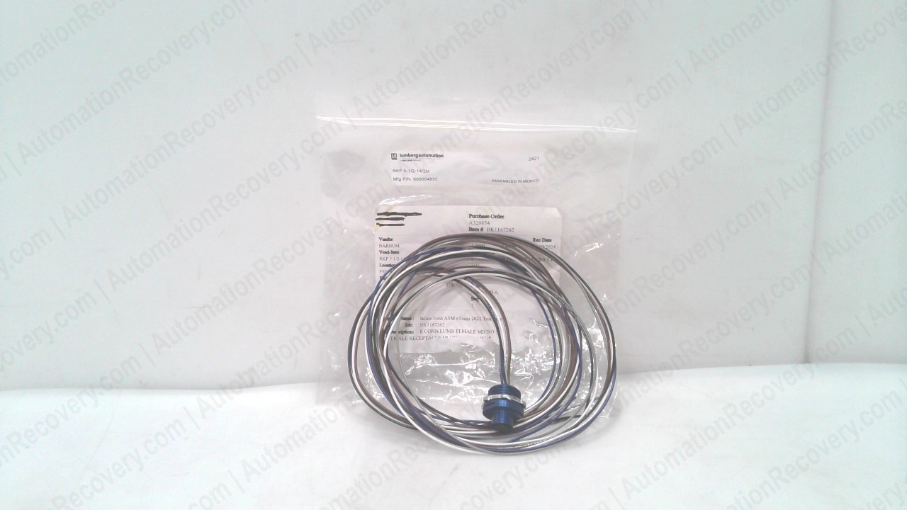 LUMBERG AUTOMATION RKF 5-1/2-14/2M, SINGLE-ENDED RECEPTACLE, 600004835, #342911