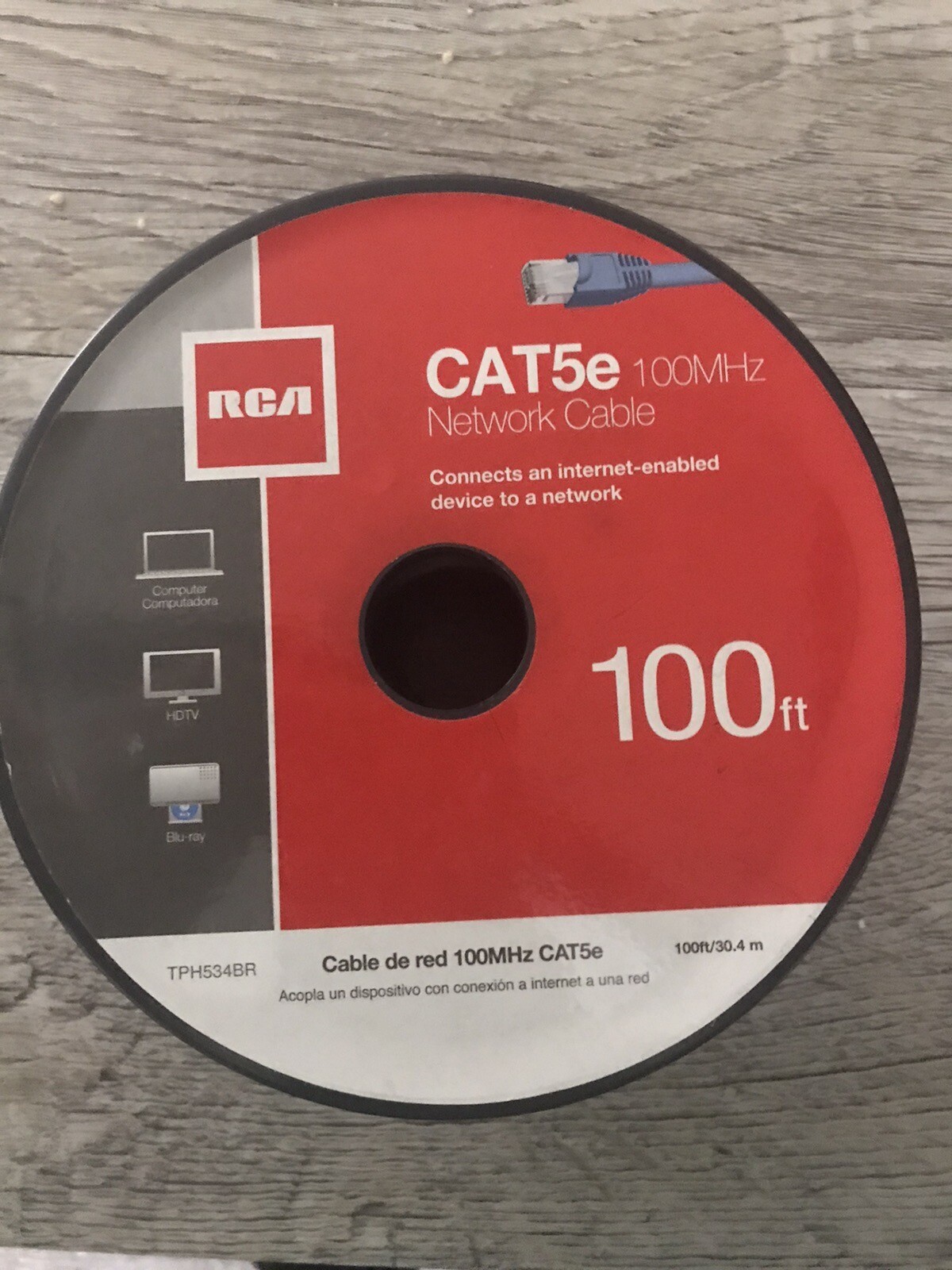 Cat5e Network Cable, 100-Ft. -TPH534BR