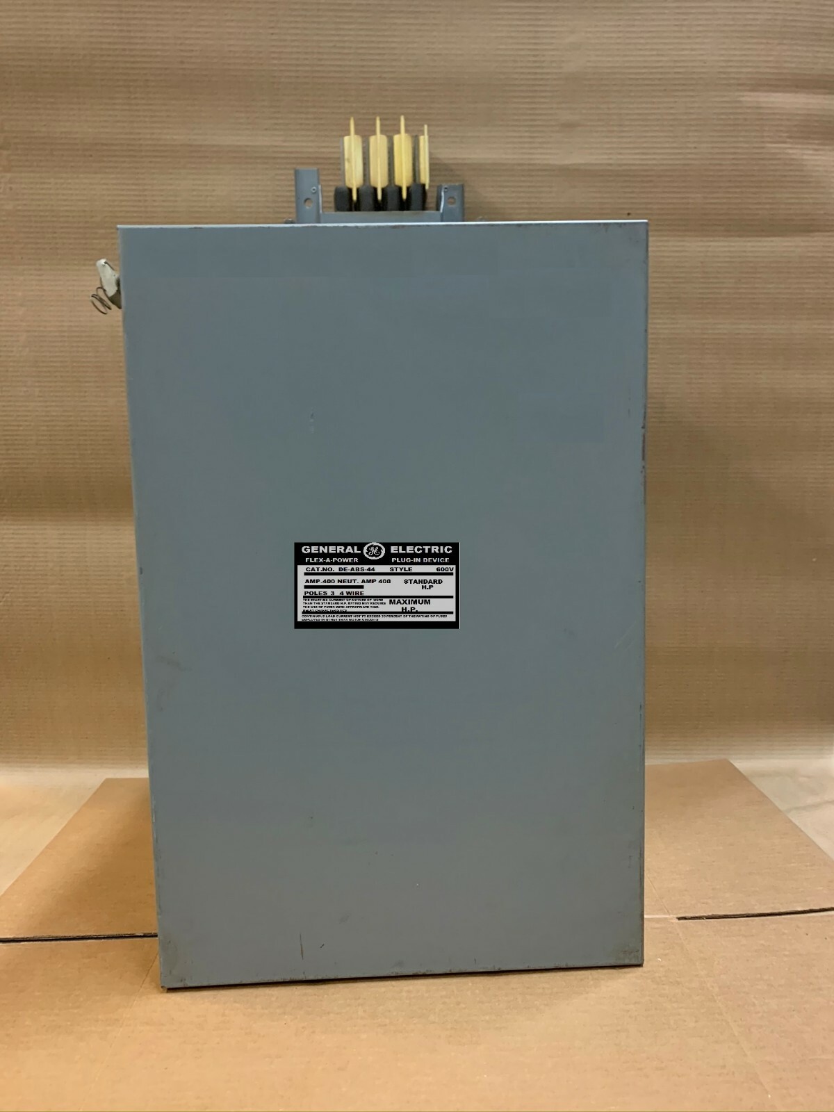 GE DE-ABS-44 400 Amp 600V 3P/4W Flex-A-Power Plug In Tap Box DE-AB5-44 DF/DE