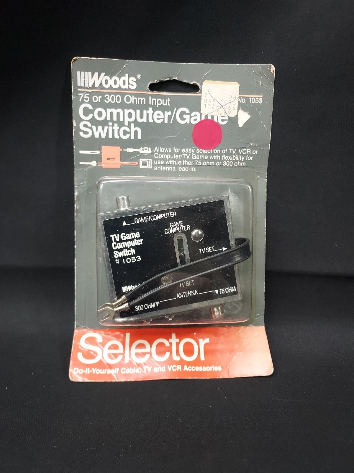 NEW OLD STOCK Woods COMPUTER TV VCR GAME Selector Switch No. 1053