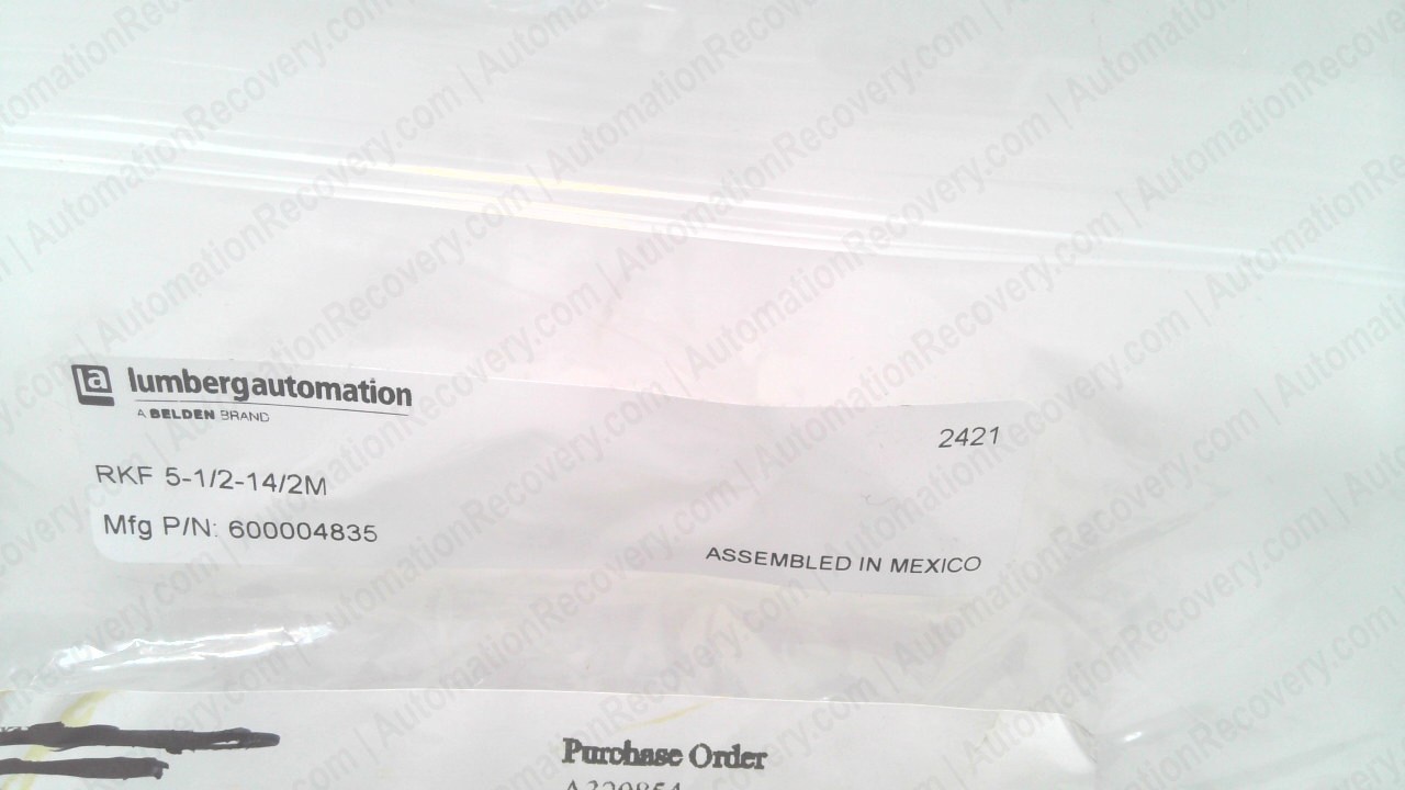 LUMBERG AUTOMATION RKF 5-1/2-14/2M, SINGLE-ENDED RECEPTACLE, 600004835, #342911
