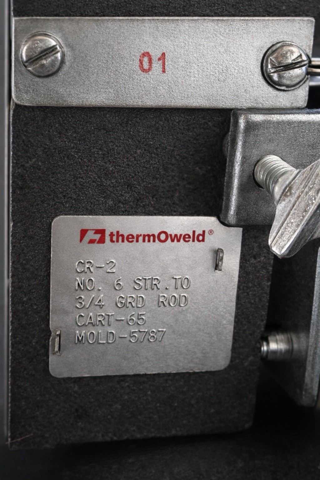 ThermOweld CR-2 Mold 5787 #6 Solid to 3/4 Ground Rod w/ Clamp Exothermic Weld