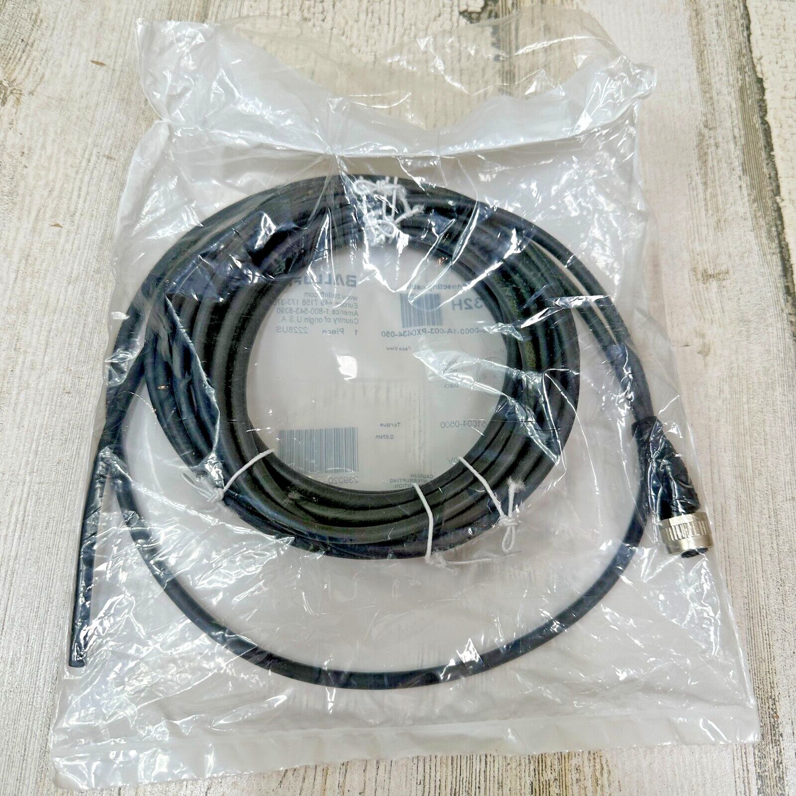 Balluff BCC M415-0000-1A-003-PX0434-050 CABLE, 4 WIRE 22AWG, 5M, BCC032H