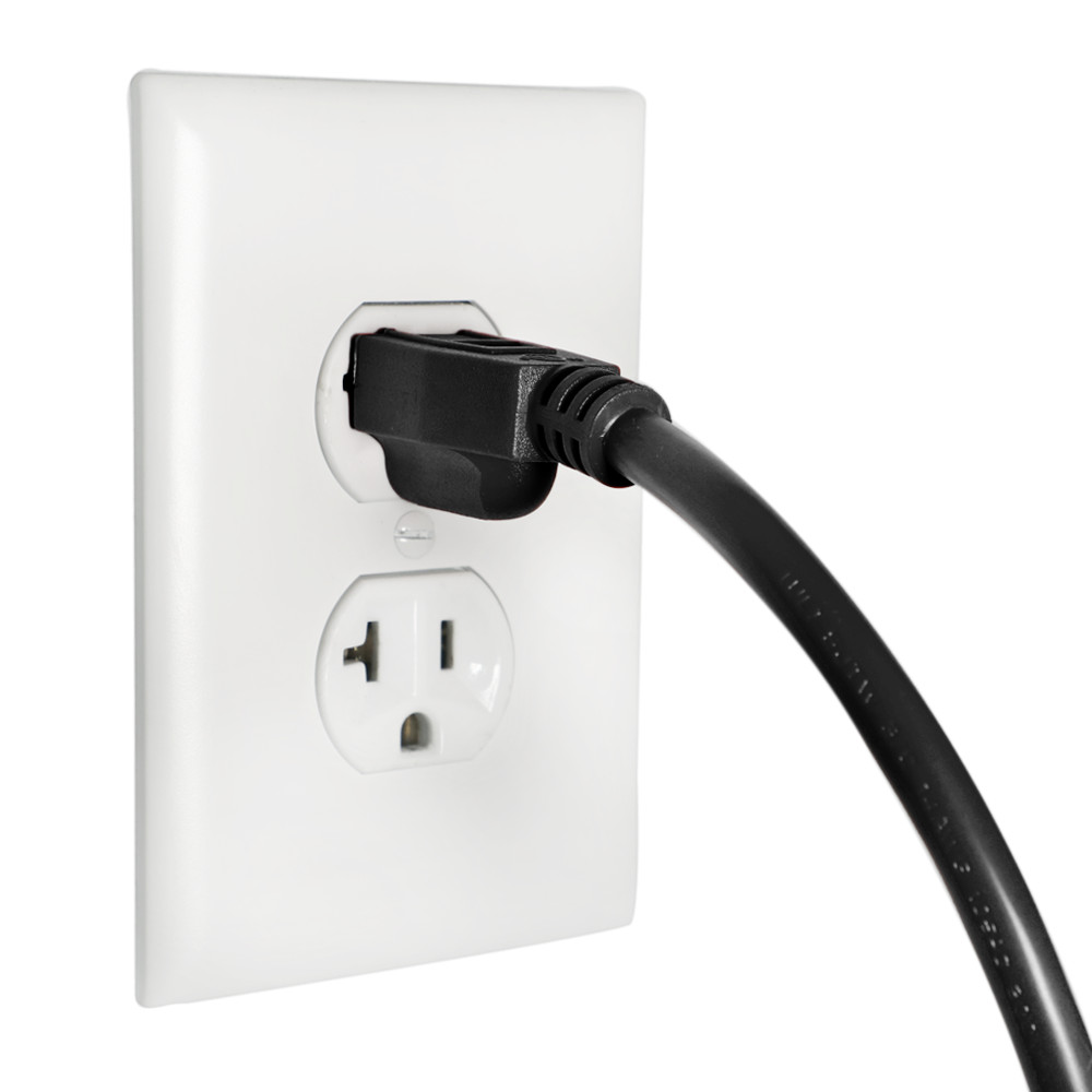 AC Power Cord, 5-15P to C13, 6 ft, 10A/125V, 18/3 AWG – Iron Box # IBX-4908-06
