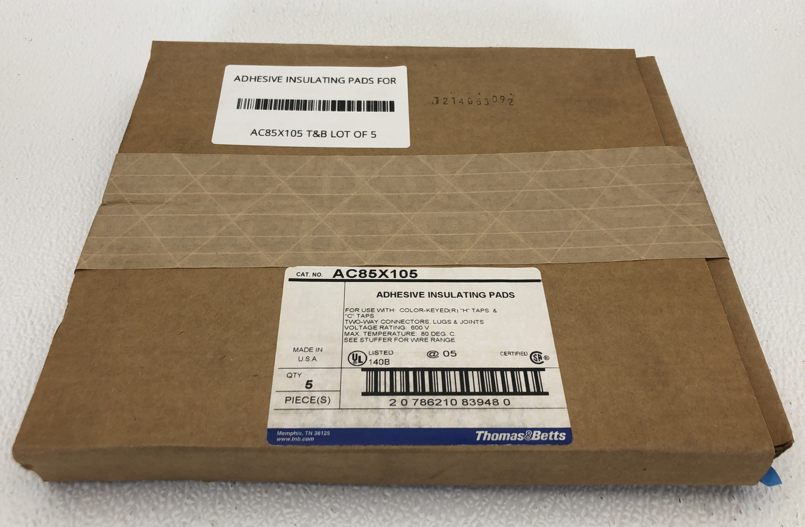 AC85X105 T&B ADHESIVE INSULATING PADS LOT OF 5