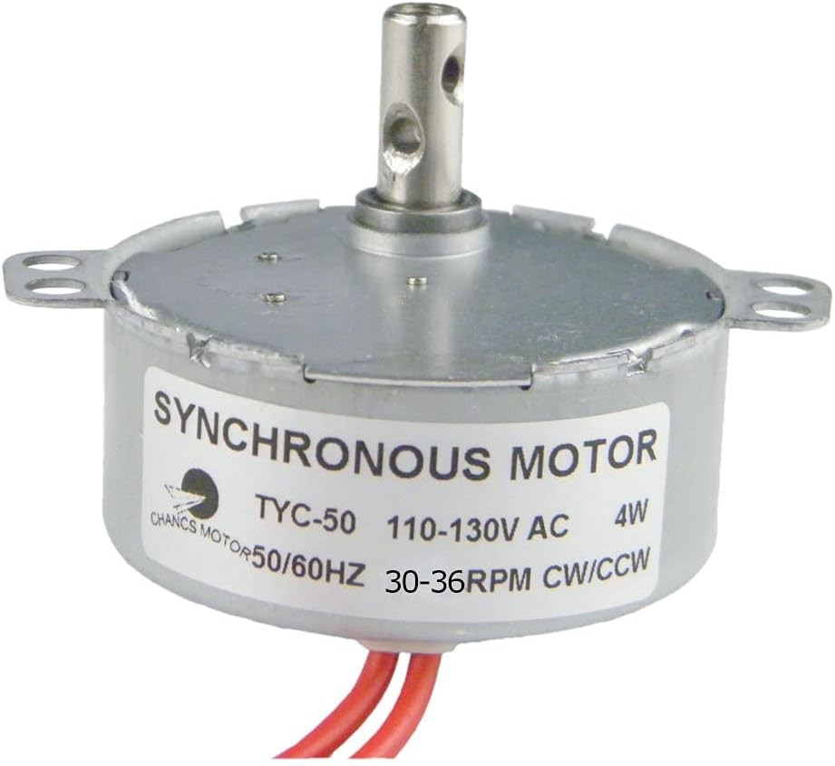 TYC 50 Synchronous Gear Motor 110V AC 30 36RPM CW CCW 4W Electric Motor AC