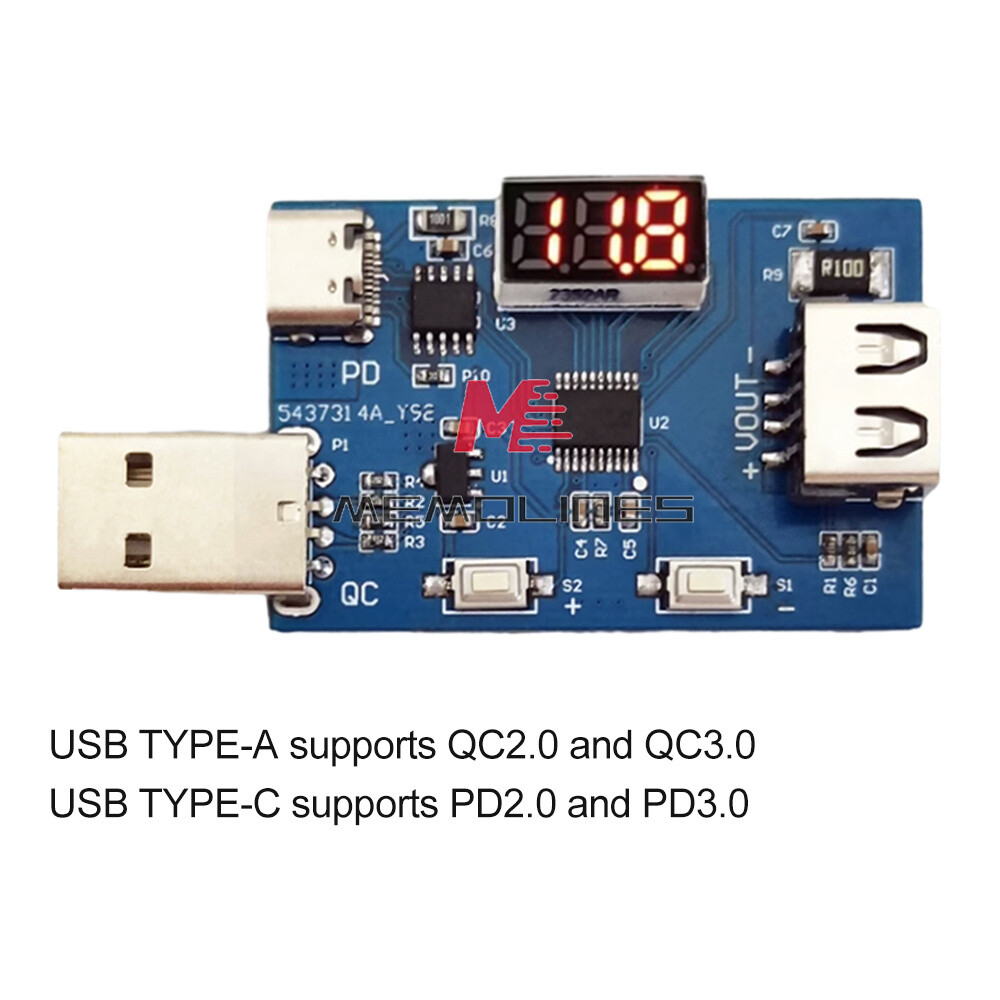 DC3.6~20V Adjustable Voltage Charging Head Aging Test Module QC2.0 QC3.0 PD3.0