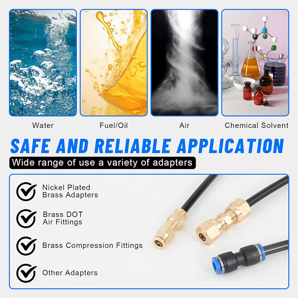 Pneumatic Push In Fitting Air Water Pipe – All Type Fittings Various Sizes