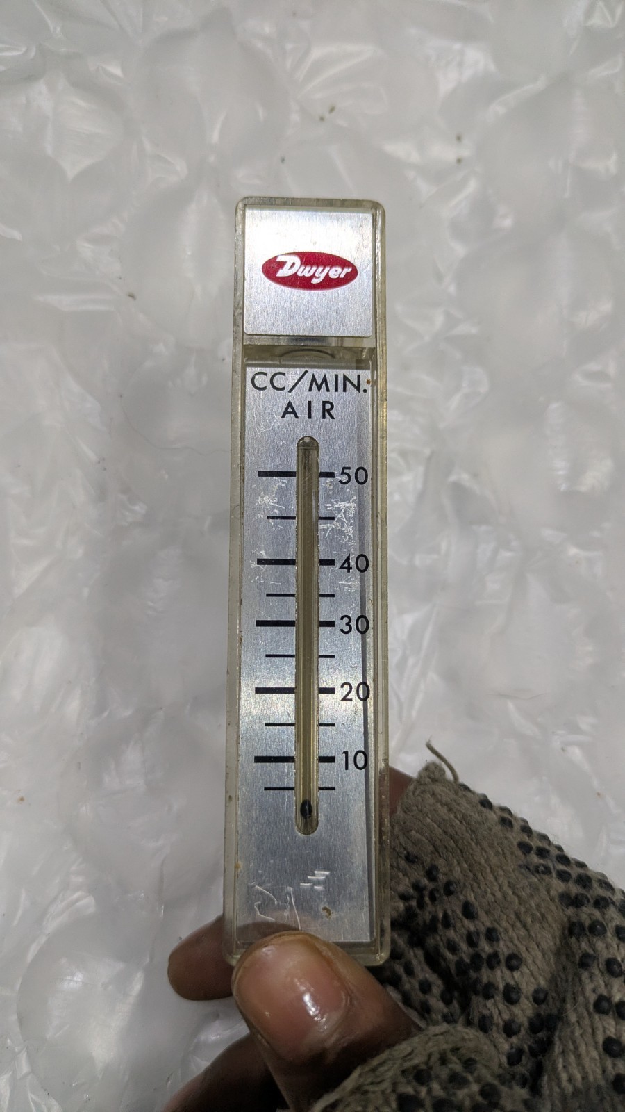 DWYER RMA SERIES CC/ MIN AIR 0- 50 GLASS FLOW METER FLOAT FLOWMETER