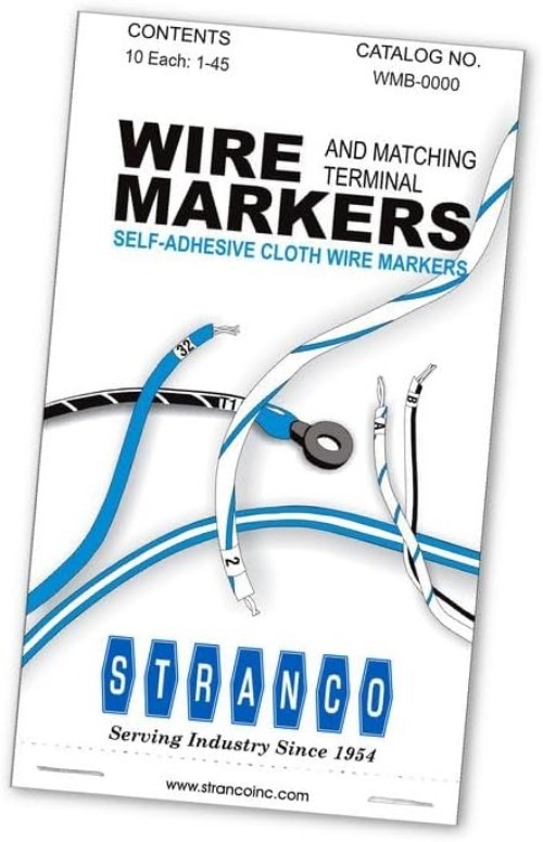 Wire Marker Book Numbered 1-45 for Cable Management, Vinyl-Coated, High-Tack …