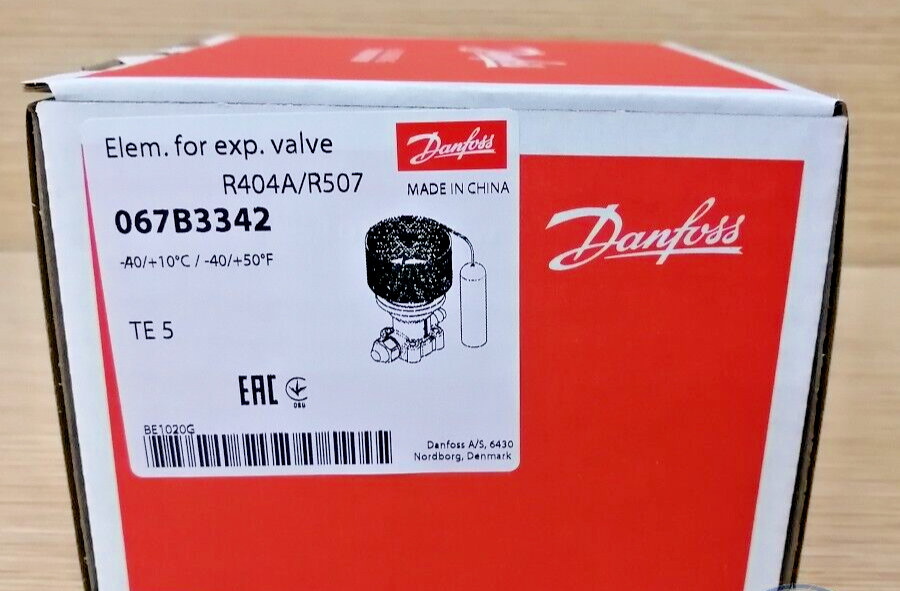 1Pc 067B3342 Danfoss Element for expansion valve, TES5, R404A/R507-Brand New