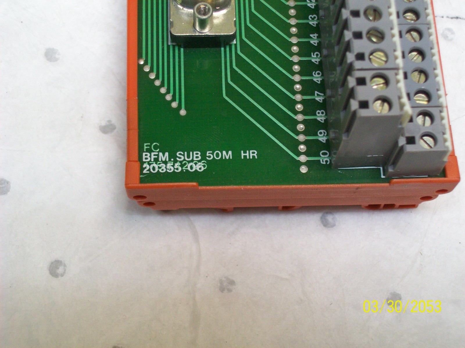 ENTRELEC 50 TERMINAL CONNECTOR MODULE , 20355.06 , BFM.SUB 50M HR
