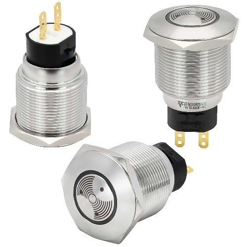 UL Listed 22mm Red LED Buzzer Alarm Sounder 24V DC Indicator Li Size: 22MM 24V