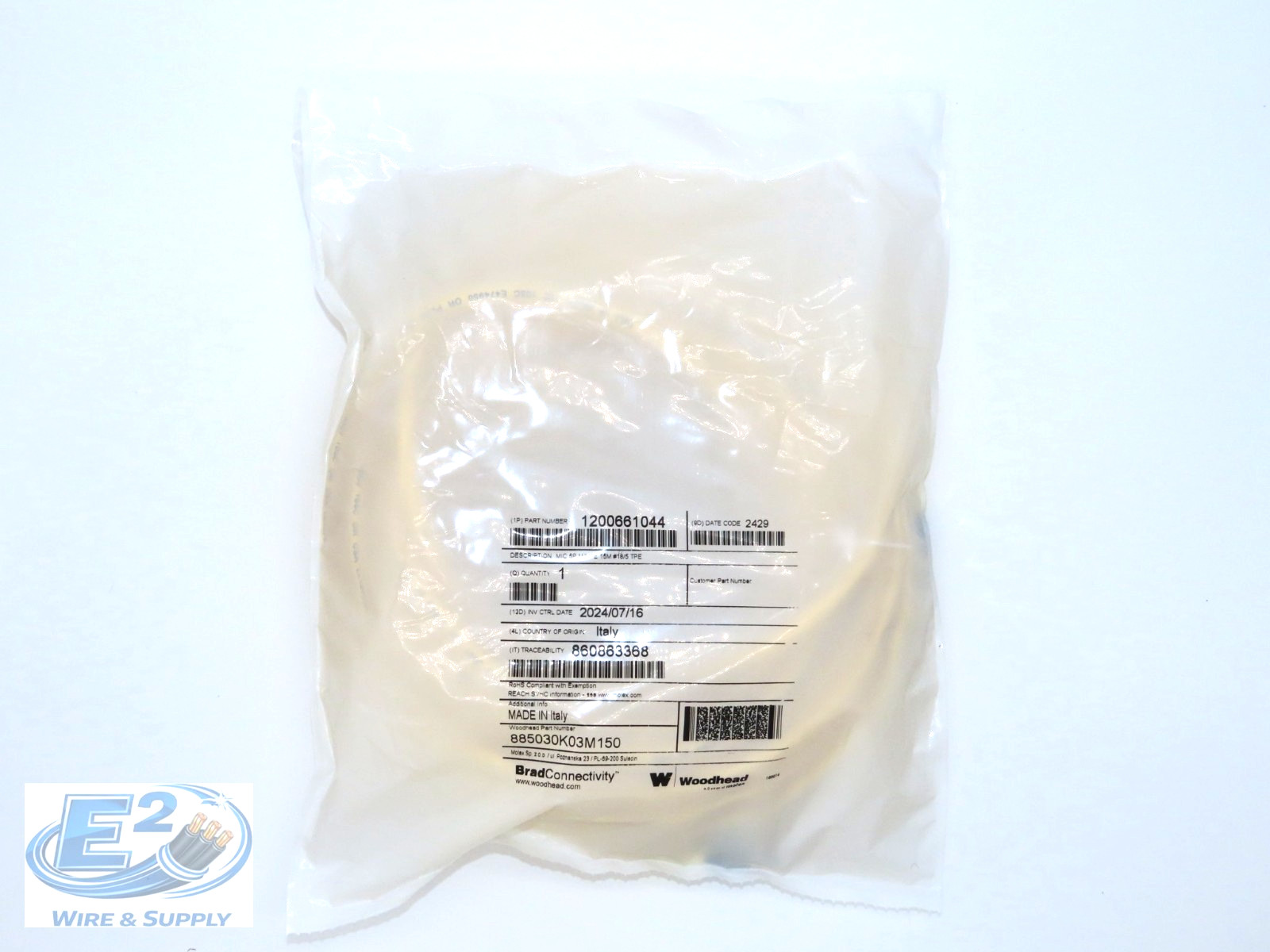 Brad Connectivity 885030K03M150/Molex 1200661044 18G Yellow 5 Position M/F