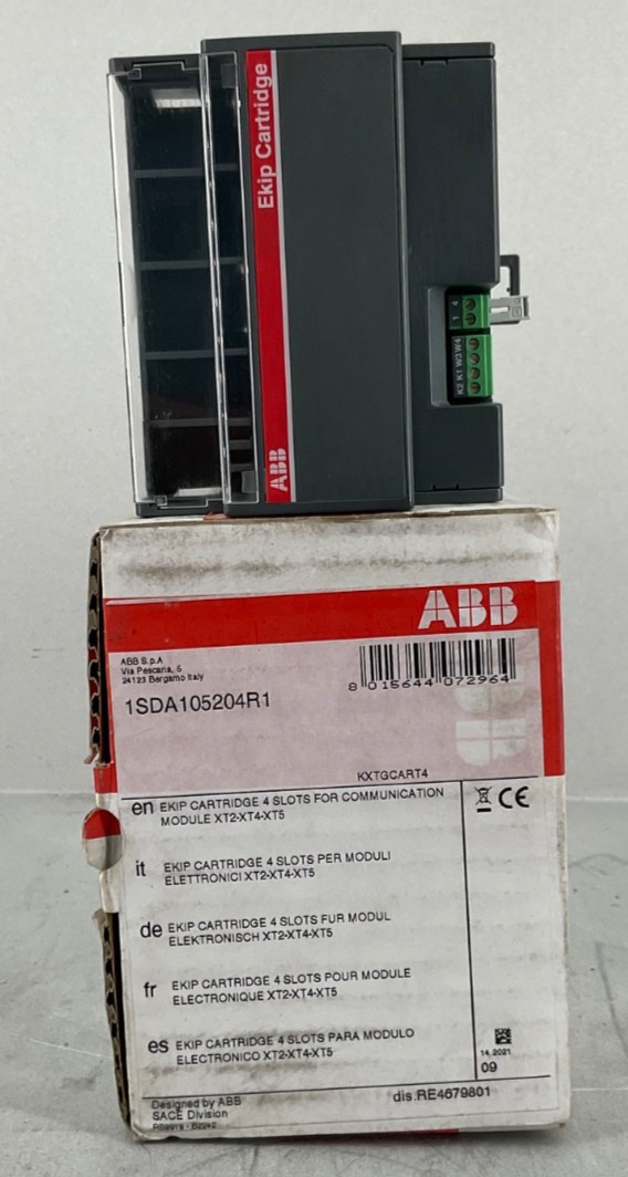 NEW ABB KXTGCART4 EKIP CARTRIDGE 4 SLOT FOR COMMUNICATION MODULE XT2/XT4/XT5