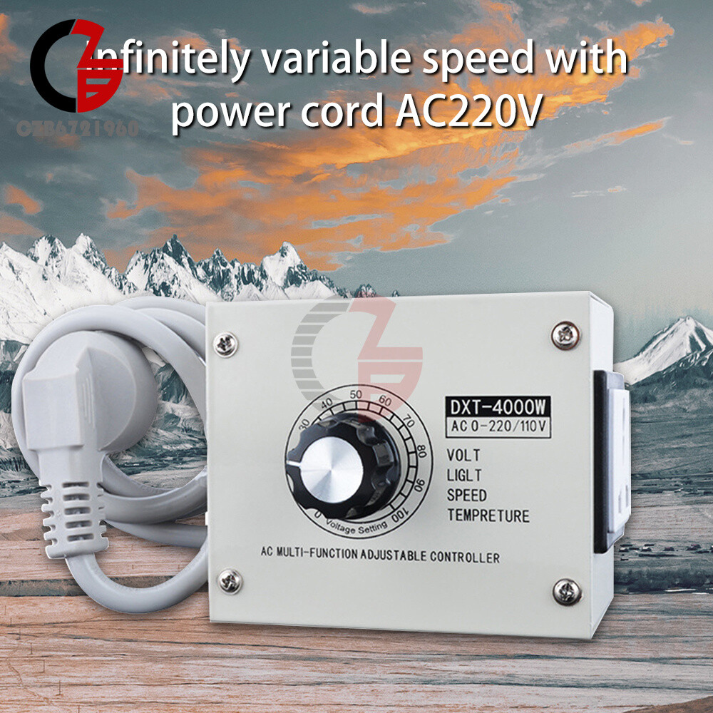 110V 4000W Adjustable Voltage Regulator Dimming SCR Temperature Speed Controller