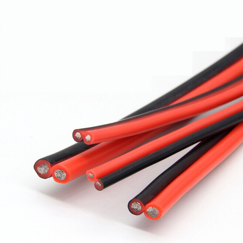 Red & Black Extra Soft Silicone Parallel Cable Wire 10/12/14/16/18/20/22/24AWG
