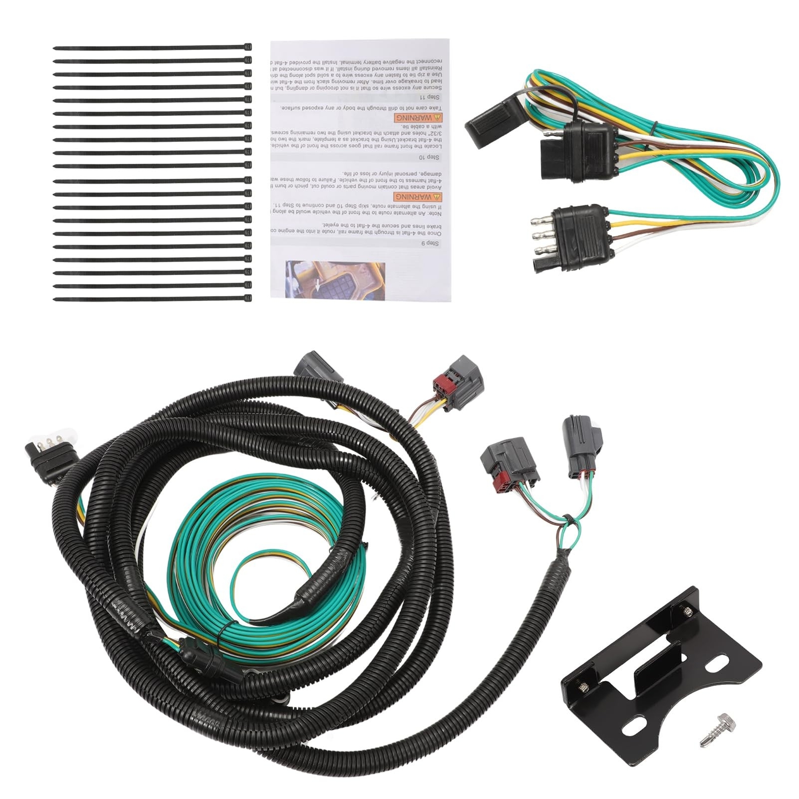 58903 Custom Fit 4 Way RV Towed Vehicle Wiring Trailer Harness Compatible wit…