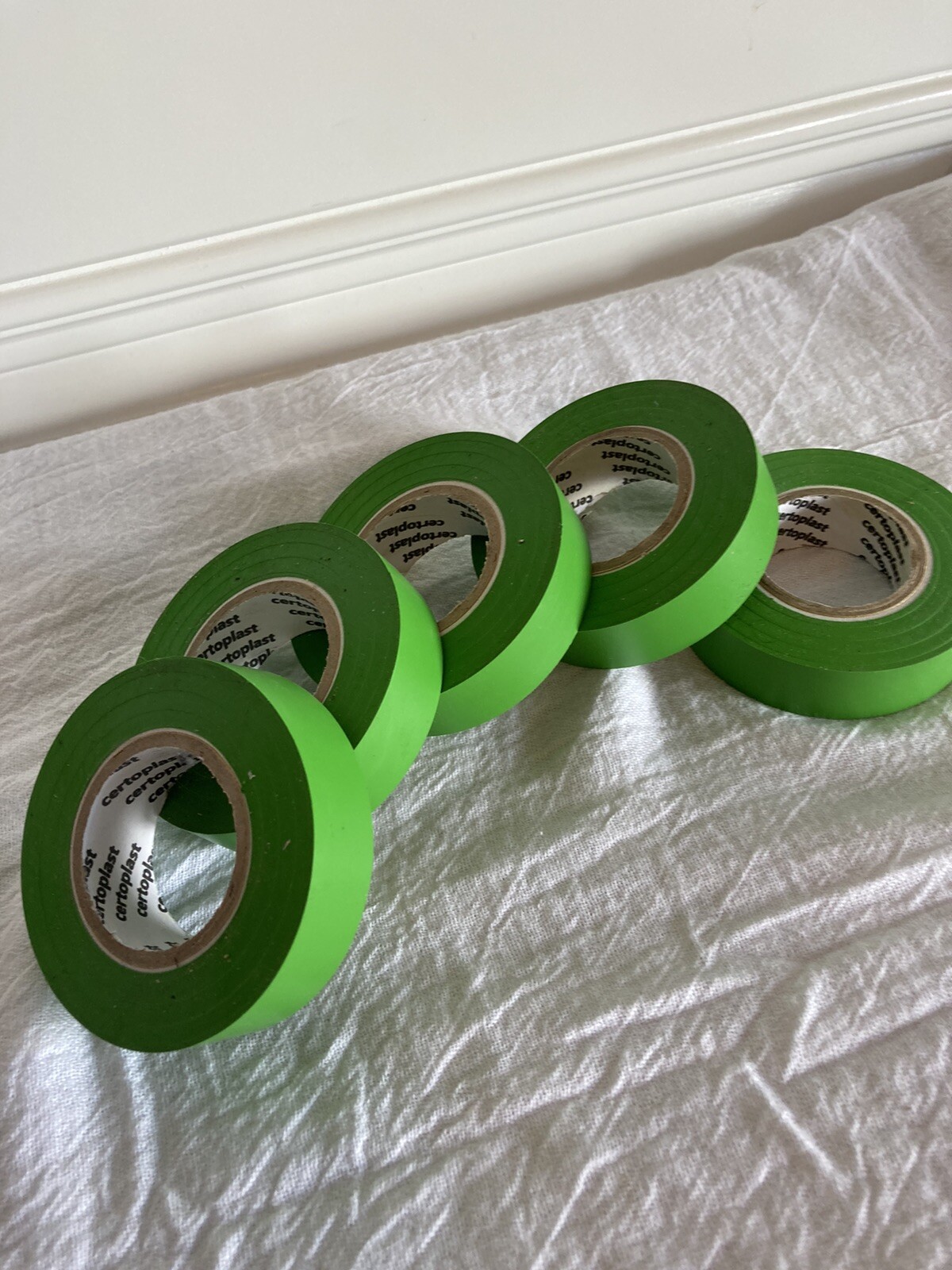 Certoplast Electrical Tape 20 Rolls of Green New with Free Shipping A5