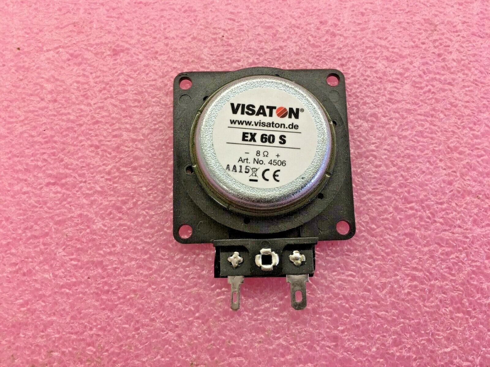 EX 60 S – 8 OHM, Visaton, EX-60-S 8 Ohms Exciter Speaker Top Round, Square Frame