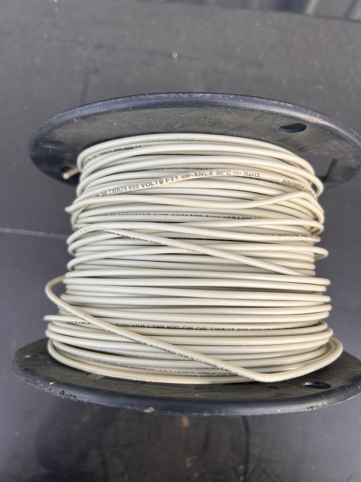 12 AWG Copper Stranded Wire 6 pound Roll THHN 600 Volt UL Listed – White