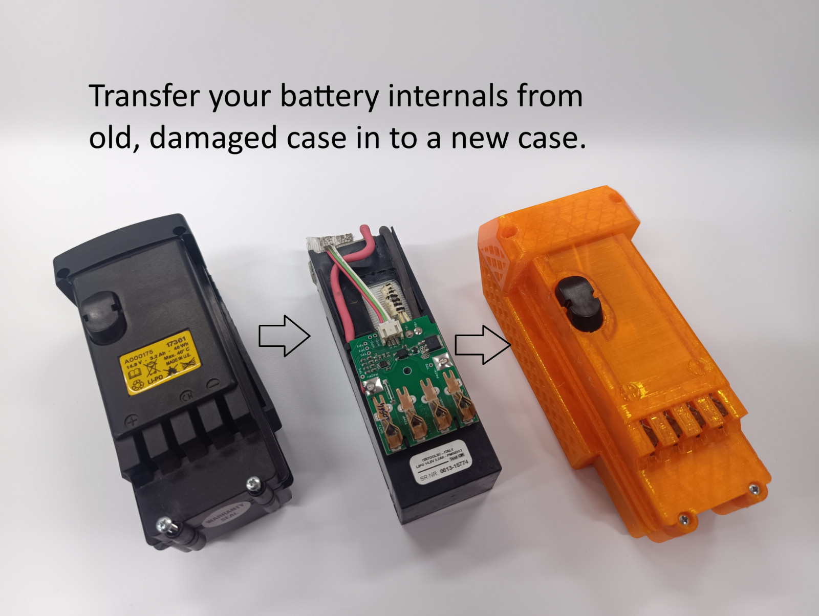 Replacement Cosmetic battery case Itatools Greenbridge Polychem uline