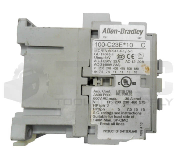 ALLEN BRADLEY 100-C23E*10 /C CONTACTOR 600VAC 30A
