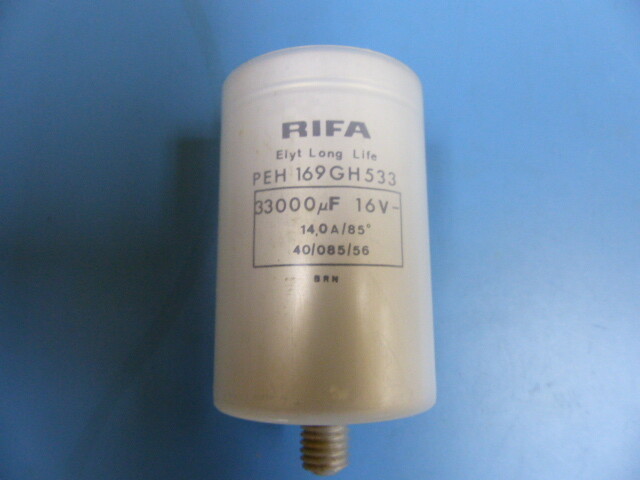 RIFA PEH169GH533 Qty of 1 per Lot 33000UF 16V 53X76MM 85 DEG. TOP STUD MOUNT