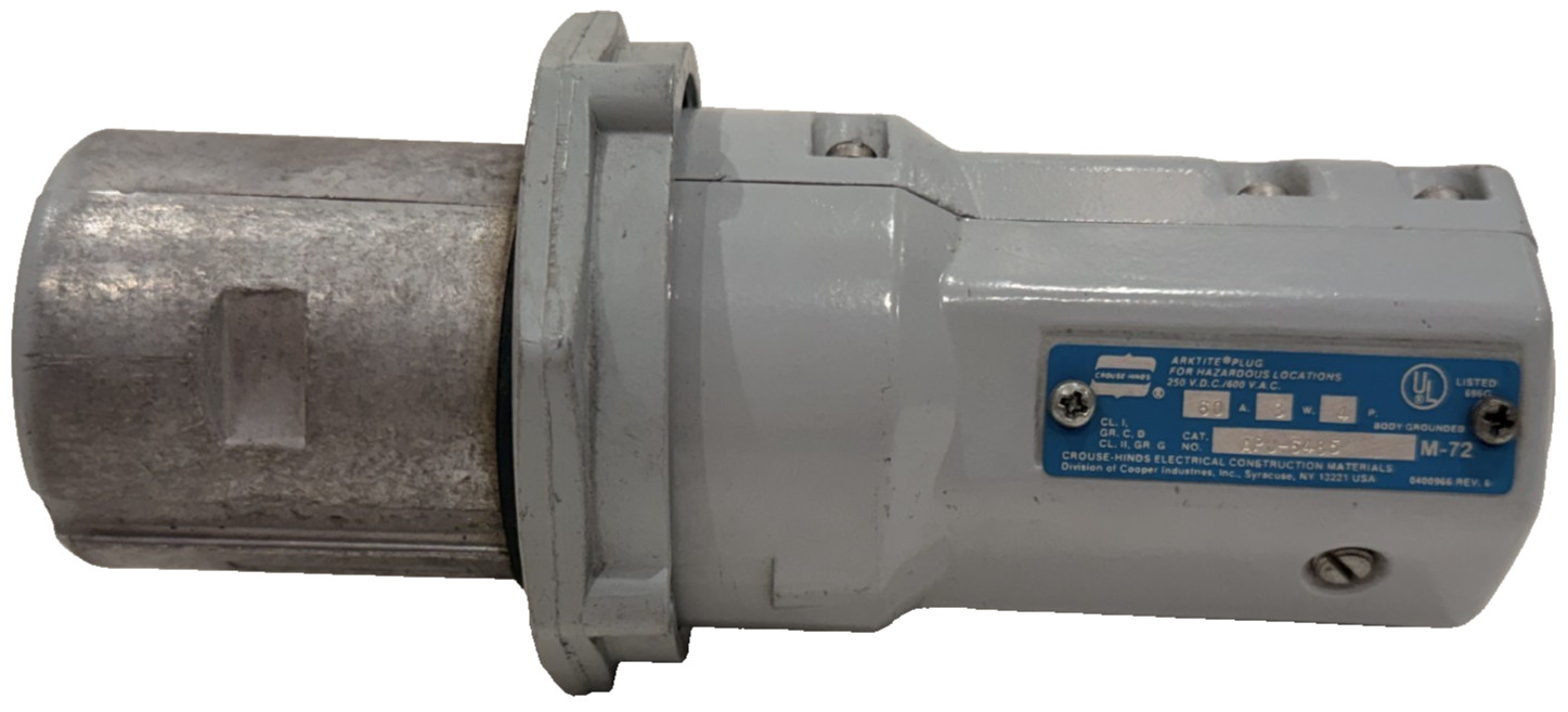 NEW CROUSE-HINDS APJ-6485-M72 4 POLE CIRCUIT BREAKER PLUG APJ6485M72
