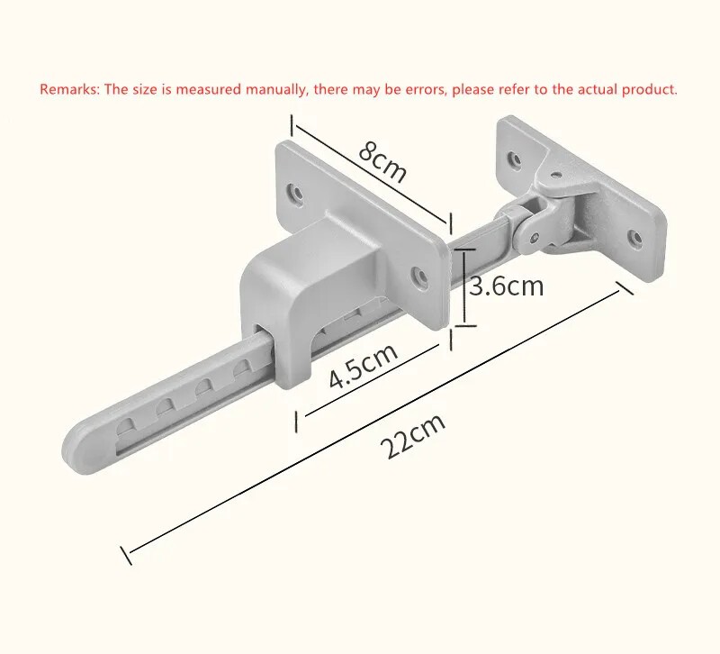 Window Horizontal Sliding Holder Wind Brace Guard Safety Lock Fix Flat Open 1 Pc