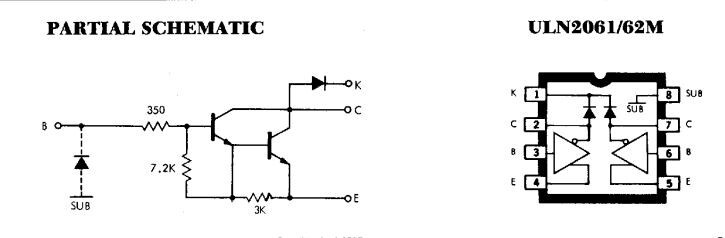 ( 2pcs ) IC , ULN2061M, Allegro/Vishay, Darlington Switches, 8PIN, PLASTIC
