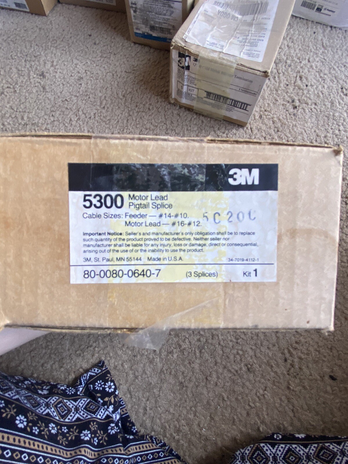 3M 5300 Motor Lead Pigtail Splice kit pack of 3 (368)