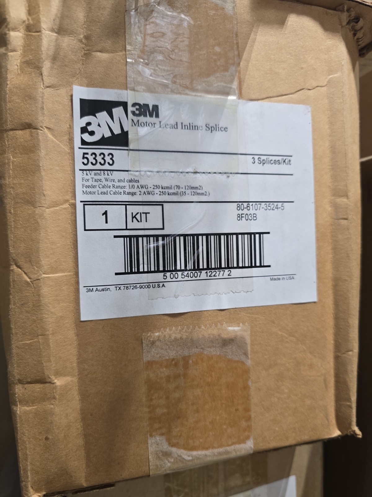 3M Motor Lead Inline Splice kit Model 5333