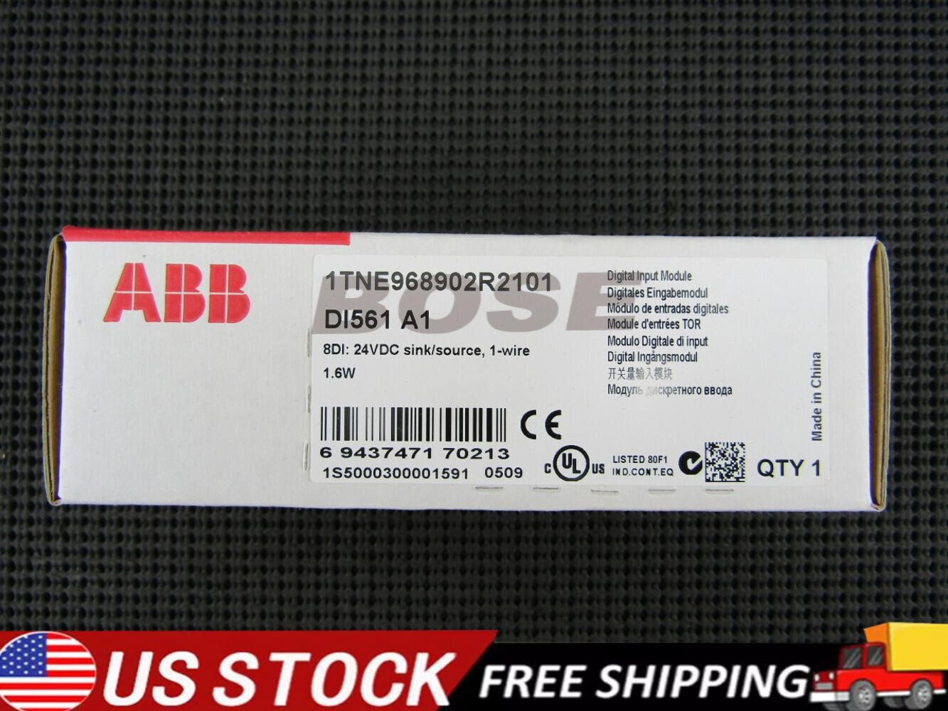 ABB 1TNE968902R2101 Digital Input Module 8DI 24VDC 1-Wire 1.6W DI561 A1
