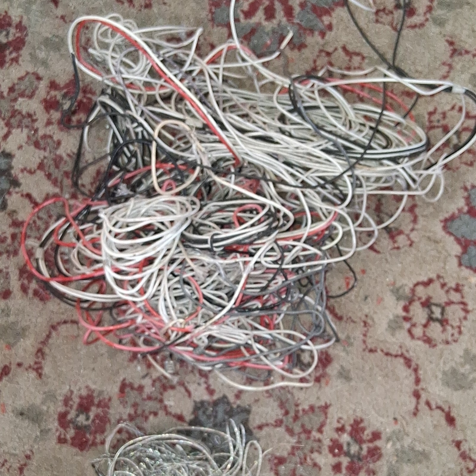 Mixed Lot Electrical Wire Scrap Assorted Colors Types Various Lengths